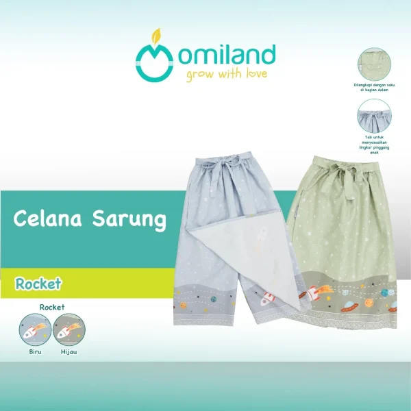 Omiland Sarung Anak Model Celana Motif - Gambar 3