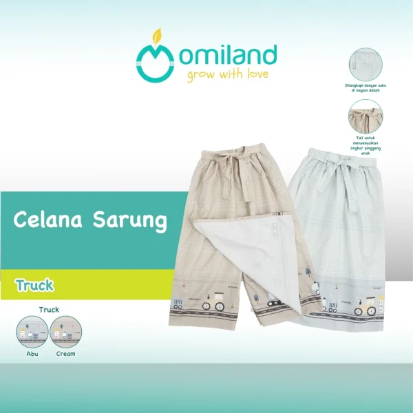 Omiland Sarung Anak Model Celana Motif - Gambar 2